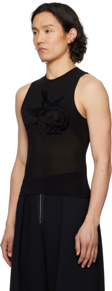 Tanktop Jean Paul Gaultier Jean Paul Gaultier Flock Tattoo Tank Top Sort | 25/34-F-DB055I-J082-00, 3