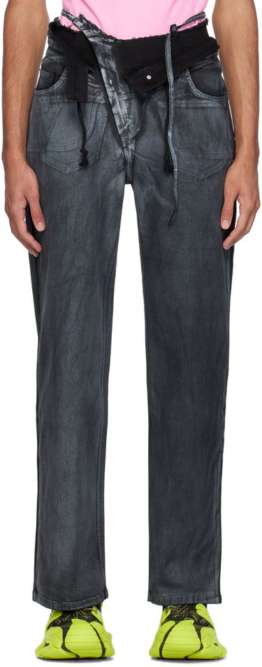 Jeans Ottolinger Ottolinger Double Fold Jeans Sort | 1702812, 0