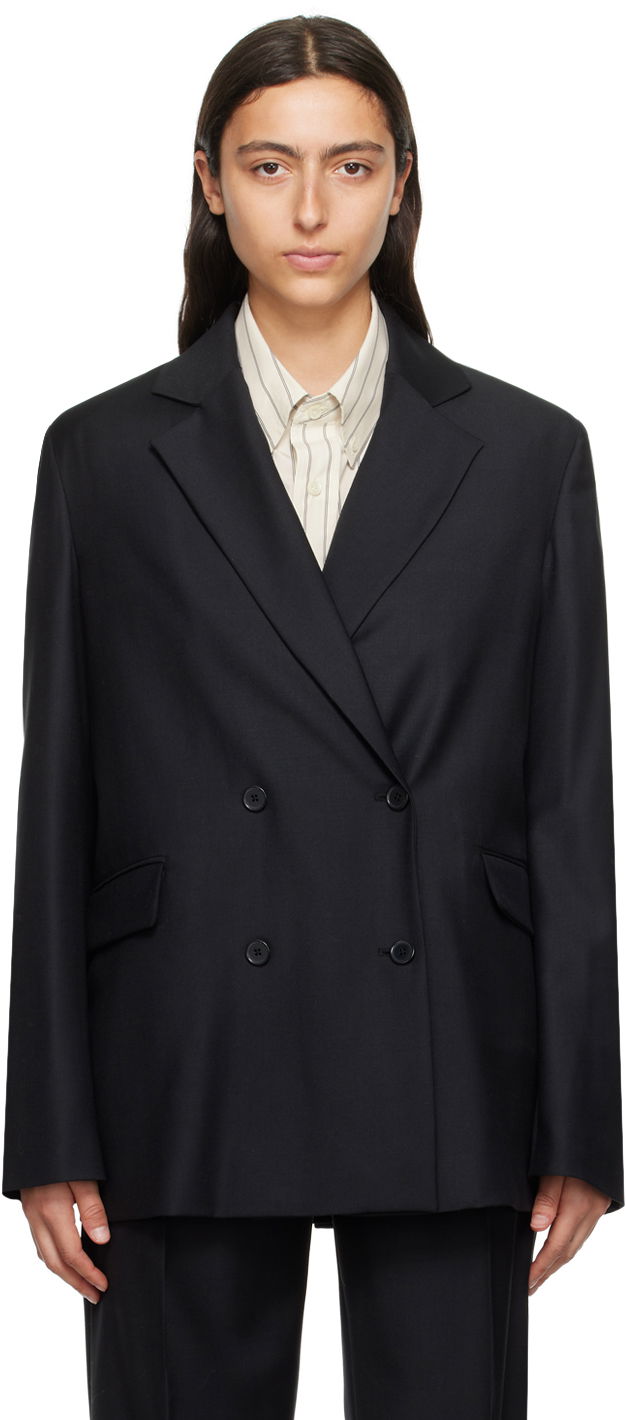 Jakke Loulou de Saison Loulou de Saison Donau Double-Breasted Blazer Sort | NEW DONAU
