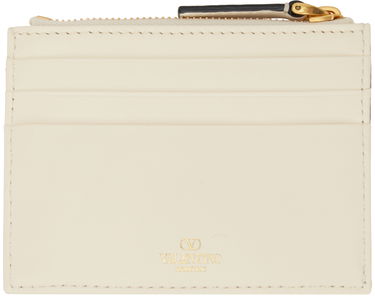 Tegnebog Valentino Garavani Roman Stud Zipper Card Holder Beige | 3W2P0Y06BSF, 1