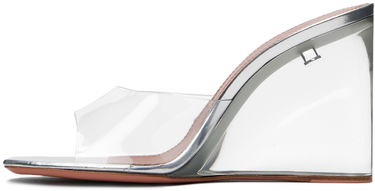 Tilbehør Amina Muaddi Amina Muaddi Lupita Glass Wedge Sandals Metalisk | LUPITA GLASS WEDGE PLEXI PVC, 2