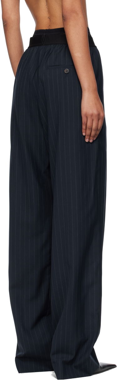 Bukser Balenciaga Balenciaga Pinstripe Elastic Trousers Mørkeblå | 790887TST24, 2