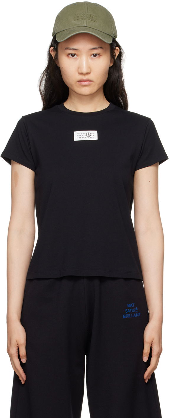 T-shirt Maison Margiela MM6 Black Print T-Shirt Sort | S52GC0327 S24312