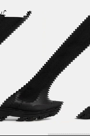 Sneakers og sko GANNI GANNI Cleated High Chelsea Boots Sort | S3240, 1