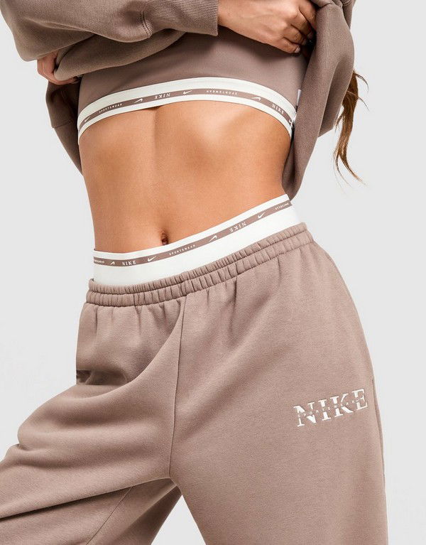Joggingbukser Nike Sportswear Phoenix Fleece High-Rise Pants Brun | IH4055-214, 0