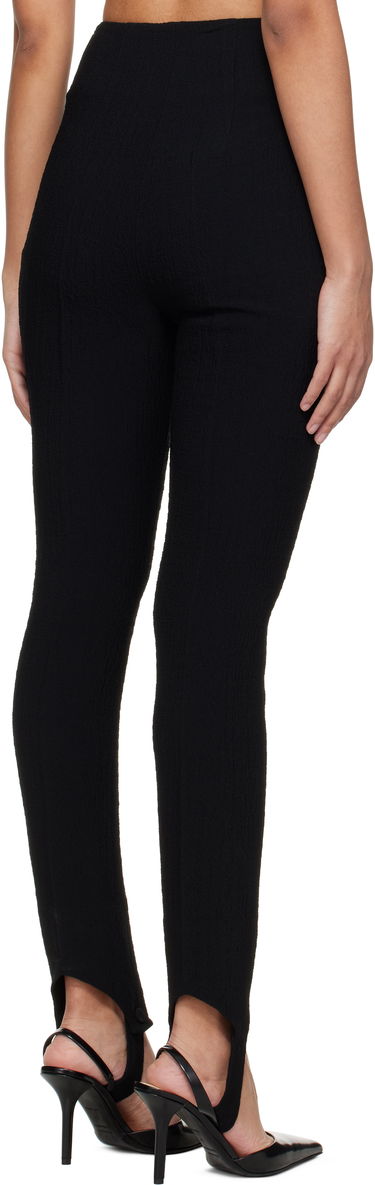 Bukser Nanushka Nanushka Savita Seersucker Stirrup Trousers Sort | NW25RSPA20199, 2