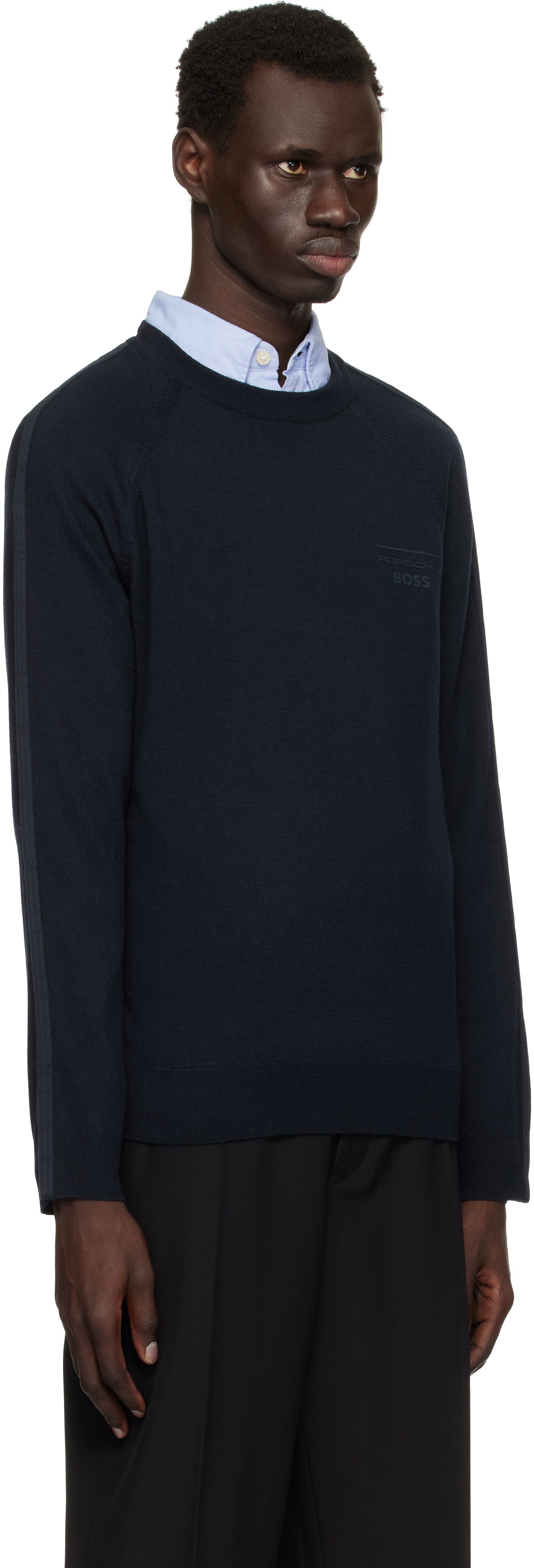 Sweater BOSS Porsche Edition Logo Sweater Mørkeblå | 50531197, 1