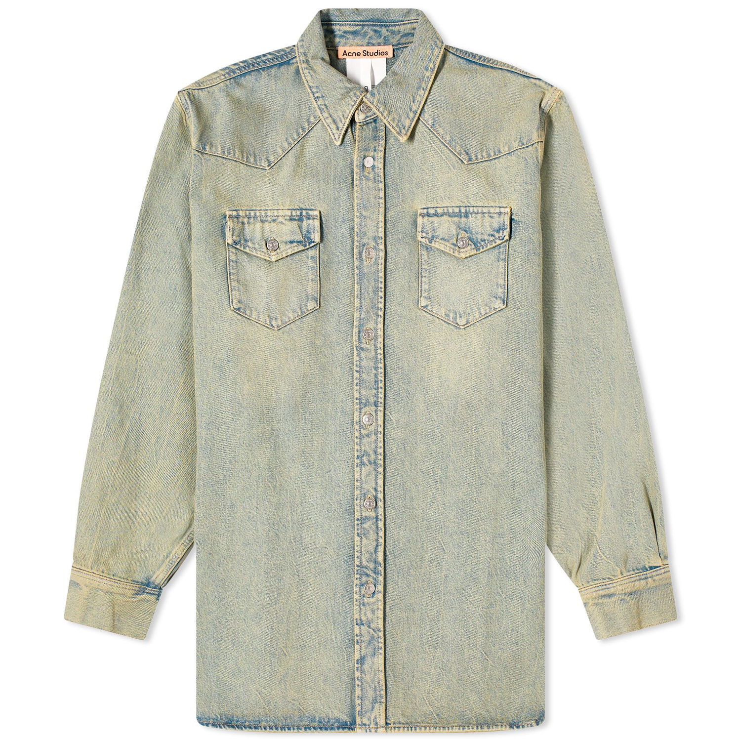 Skjorte Acne Studios Karty Denim Overshirt Brun | CB0073-BUF, 0