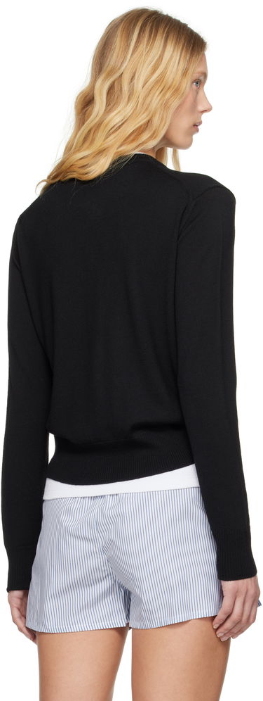Sweater AMI AMI Paris Wool Ami de Coeur Cardigan Sort | FKC211.KN0025, 2
