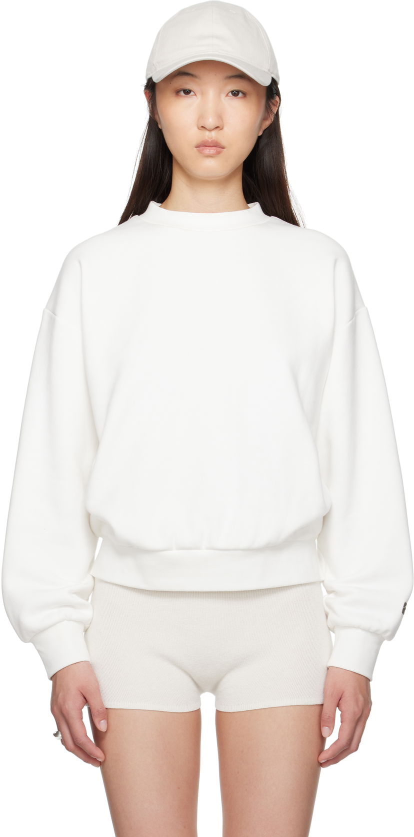 Sweatshirt Fear of God Fear of God ESSENTIALS Classic Fit Crewneck Sweatshirt Hvid | 192SP255554FW