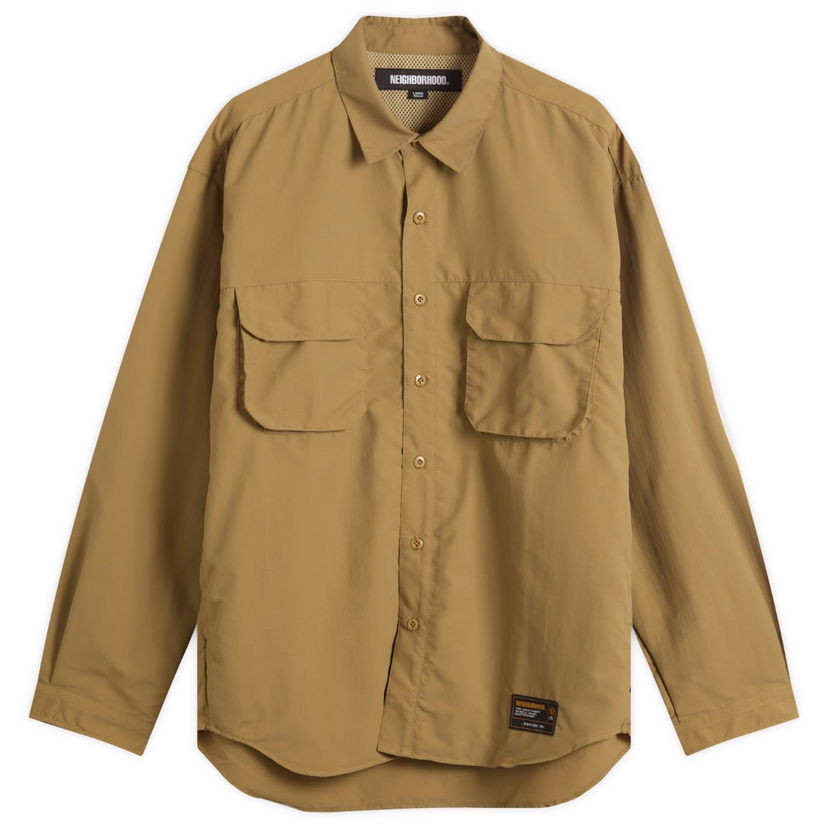 Skjorte Neighborhood Ventilation Field Shirt Beige | 252TSNH-SHM06-BEI
