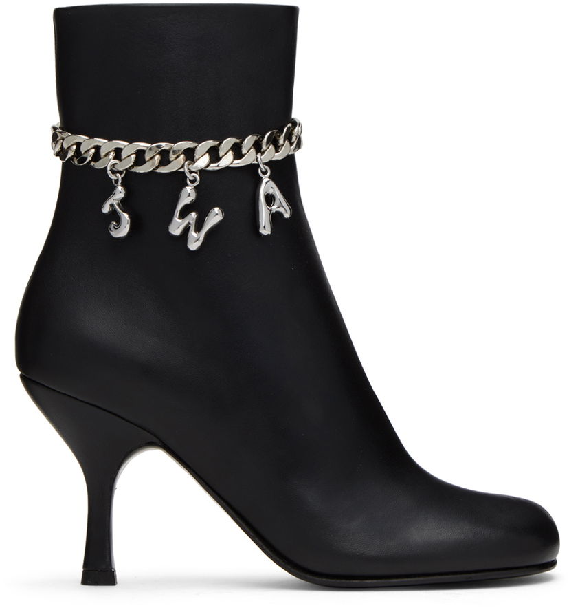 Tøj JW Anderson JW Anderson Charm Ankle Boots Sort | ANW41030A