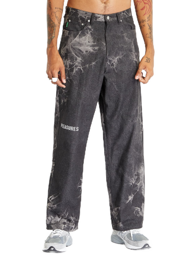 Bukser Pleasures Formula Baggy Denim Black Sort | P23F019 BLACK