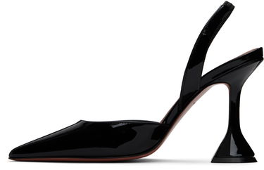 Sneakers og sko Amina Muaddi Amina Muaddi Holli Sling Heels Sort | HOLLI SLING PATENT, 2
