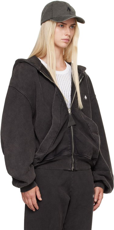 Sweatshirt The Attico The Attico Faded Zip-Up Hoodie Sort | 247WCF15 JF05, 1