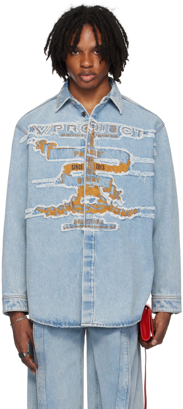 Skjorte Y/PROJECT Shirt Denim Blå | 207SI002