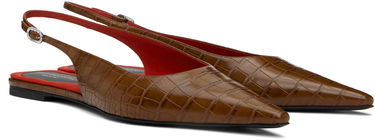 Sneakers og sko Stella McCartney Elsa Slingback Ballerina Flats Brun | 810500AP0AU0, 3