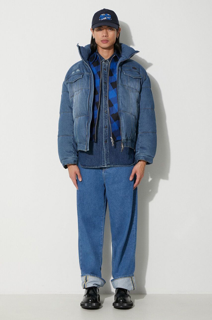Bomberjakke ADER ERROR Tenit Checkered Jacket Blå | BMADFWJK1001, 1