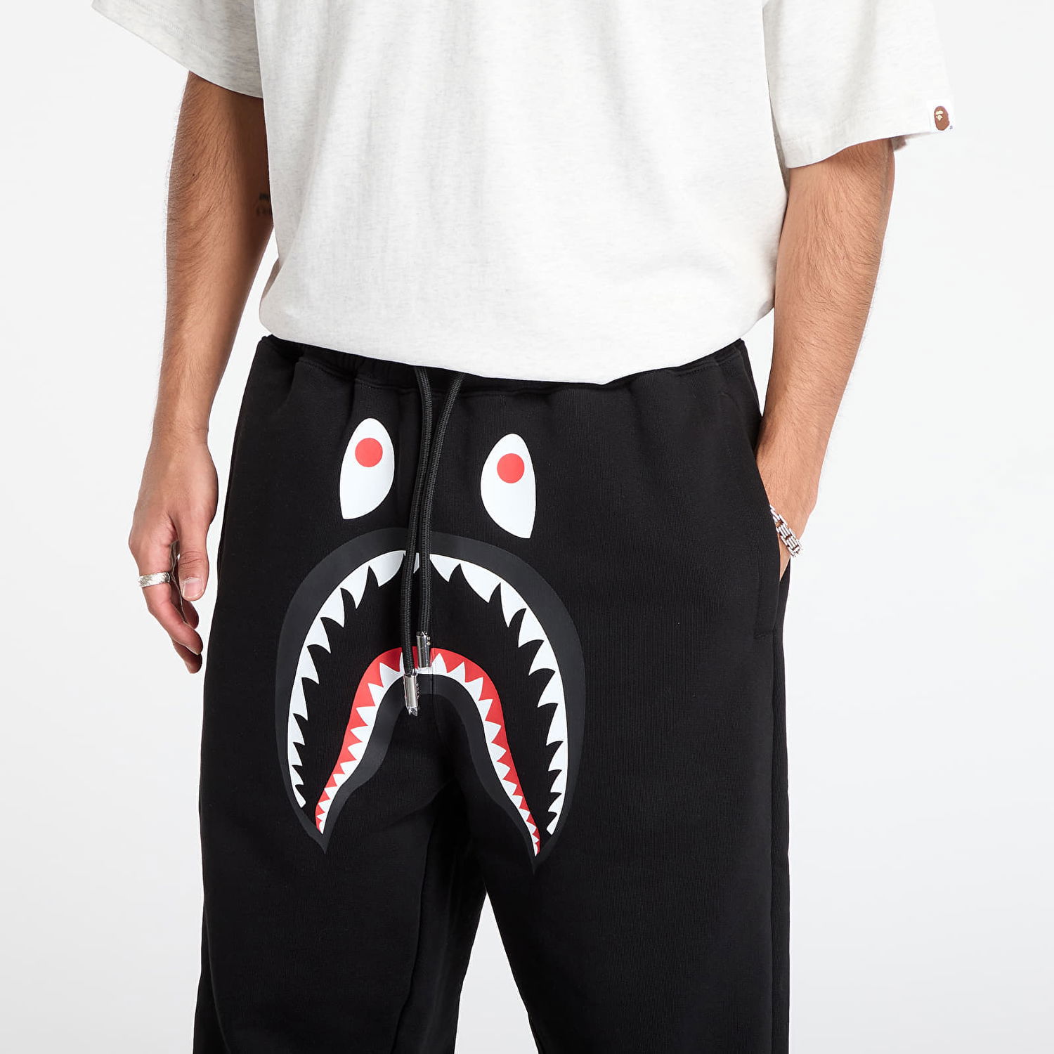 Joggingbukser BAPE Shark Relaxed Fit Sweat Pants XXL Sort | 001PTL801321MBLK, 1