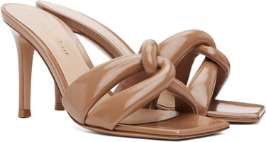 Sneakers og sko Gianvito Rossi Amour Twisted Strap Heeled Sandals Beige | G10012-85RIC-NUI, 3