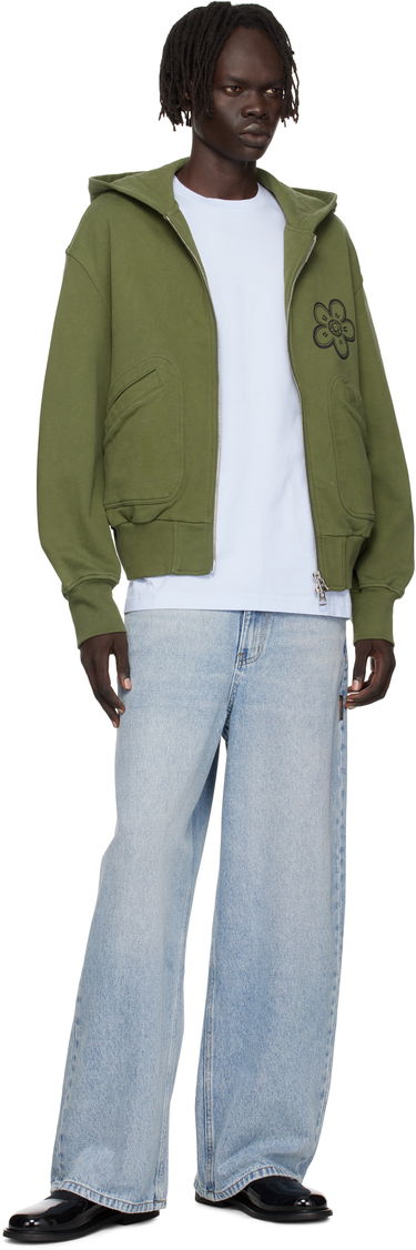 Sweatshirt KENZO Kenzo Paris Futura 2000 Edition Boxy Full-Zip Hoodie Grøn | FF65HO5514MT, 3