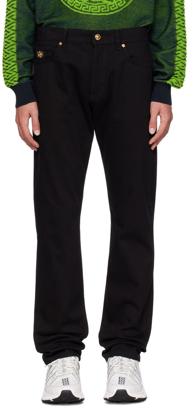 Jeans Versace Zip-Fly Sort | 1010816_1A07702, 0
