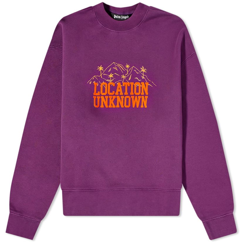 Sweatshirt Palm Angels Palm Angels Location Unknown Crew Sweat Lilla | PMBA026F21FLE0033720
