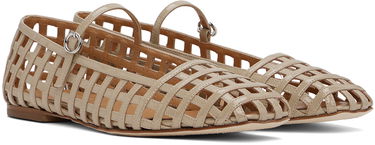 Skopleje Aeyde Aeyde Uma Caged Mary-Jane Ballerina Flats Beige | A11-FL-RKLS8 FL68-FW24-957-066, 3