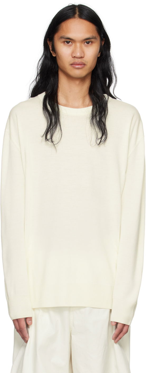 Sweater Jil Sander Crewneck Sweater Hvid | J23GP0003_J14532, 0