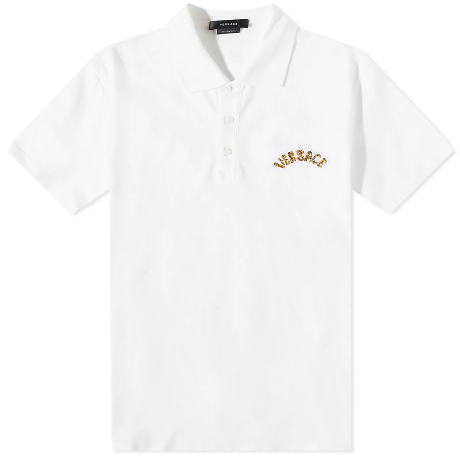 Polo skjorte Versace Logo Polo White Hvid | 1010639-1A07698-1W000, 0