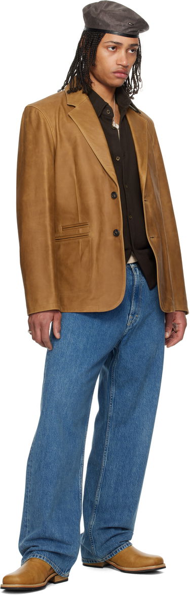 Jakke OUR LEGACY Our Legacy Opening Leather Blazer Brun | M2259OBL, 3