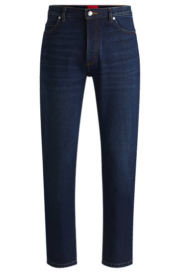 Jeans BOSS Tapered-Fit Stretch Denim Jeans Blå | 50530612