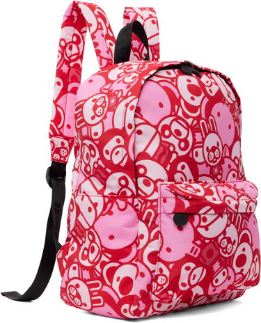 Rygsæk BAPE A Bathing Ape ABC Milo All Friends Medium Backpack Rød | 0MXBGW4274XXO, 1