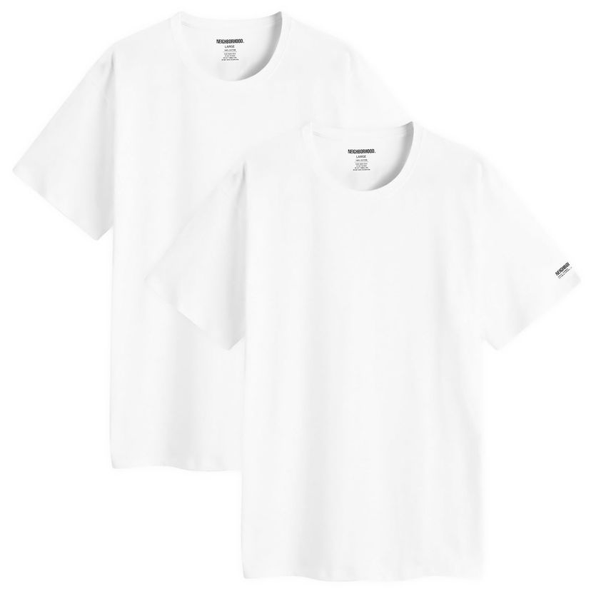 T-shirt Neighborhood Classic 2-Pack T-Shirt, Size Large Hvid | 251QTNH-UWM01-WHT