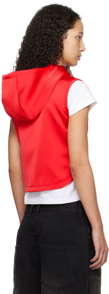 Vest We11done Hooded Cropped Vest Rød | WD-VT0-24-101-W-RD, 2