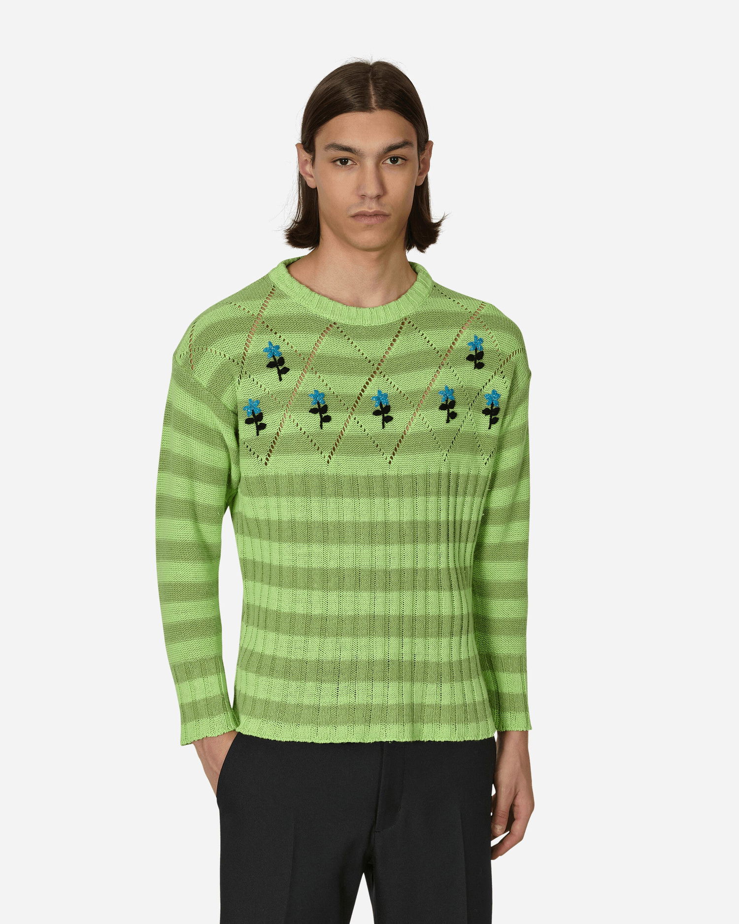 Sweater CORMIO Damagoj Linen Sweater Grøn | CORDAMAGOJ STRIPEDGREEN, 1