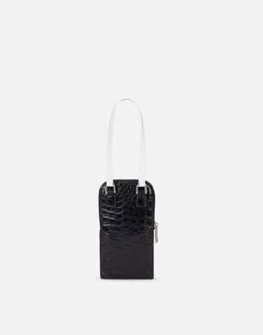 Tegnebog Dolce & Gabbana Dolce & Gabbana Alligator Skin Cell Phone Case With Heat-stamped Logo Mørkeblå | BP2575A2V7489623, 2