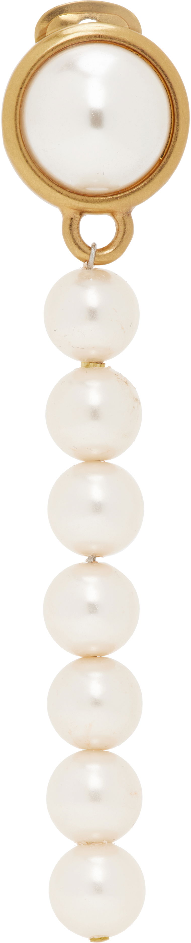 Øreringe Moschino Moschino Faux-Pearl Drop Earring Hvid | 25121913584151006