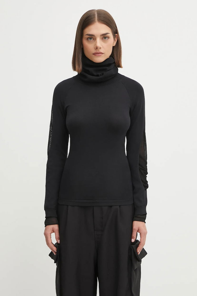 Sweater Y-3 Y-3 Hooded Knit Turtleneck Top Sort | JX2301