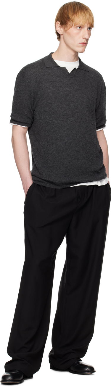 Sweater The Row The Row Isao Knit Polo Grå | 947-Y498, 4