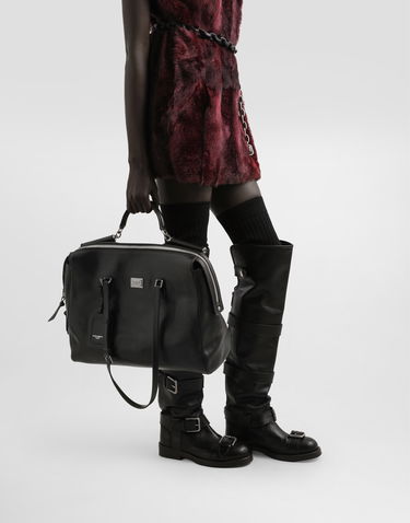 Skuldertaske Dolce & Gabbana Dolce & Gabbana Vittoria Leather Shoulder and Crossbody Bag Sort | BB7845AW11880999, 1