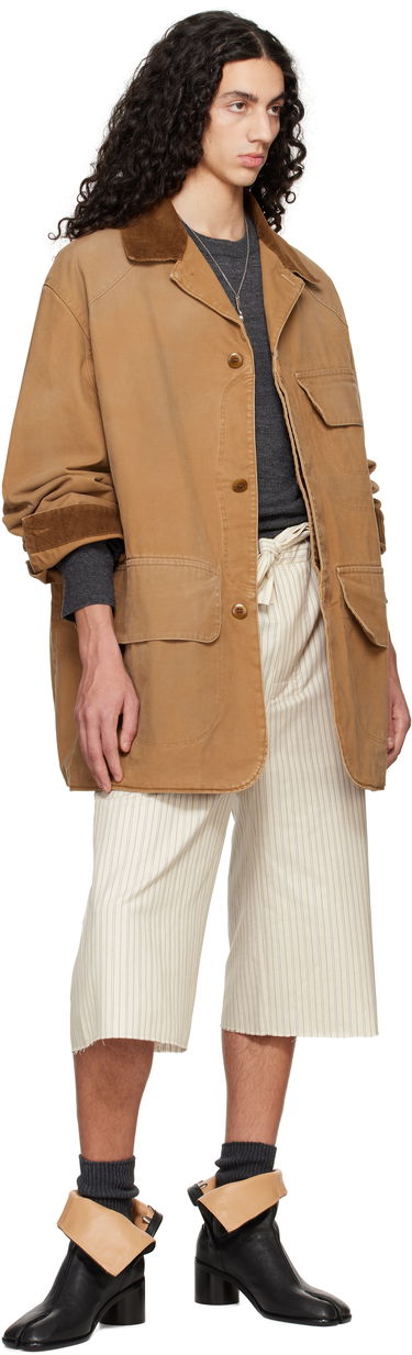 Jakke Maison Margiela Maison Margiela Corduroy Collar Waxed Jacket Brun | S50AM0625 M35206, 4