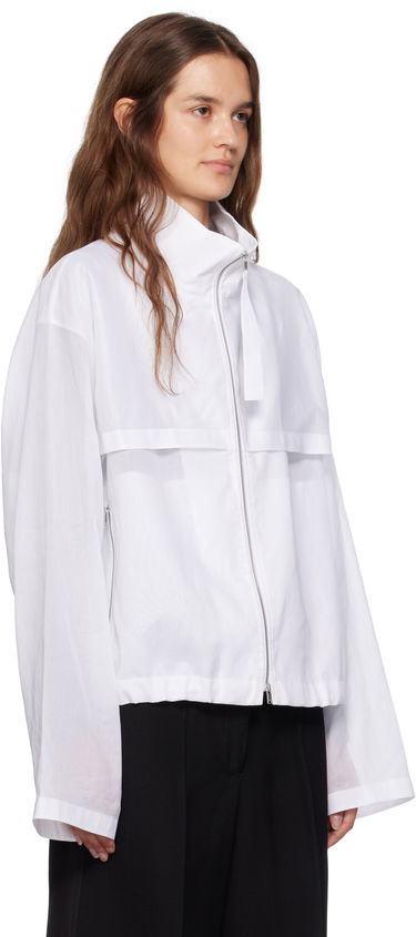 Jakke Jil Sander Jil Sander Cotton Muslin Zip Up Jacket Sort | J01SW0009_J45014, 4