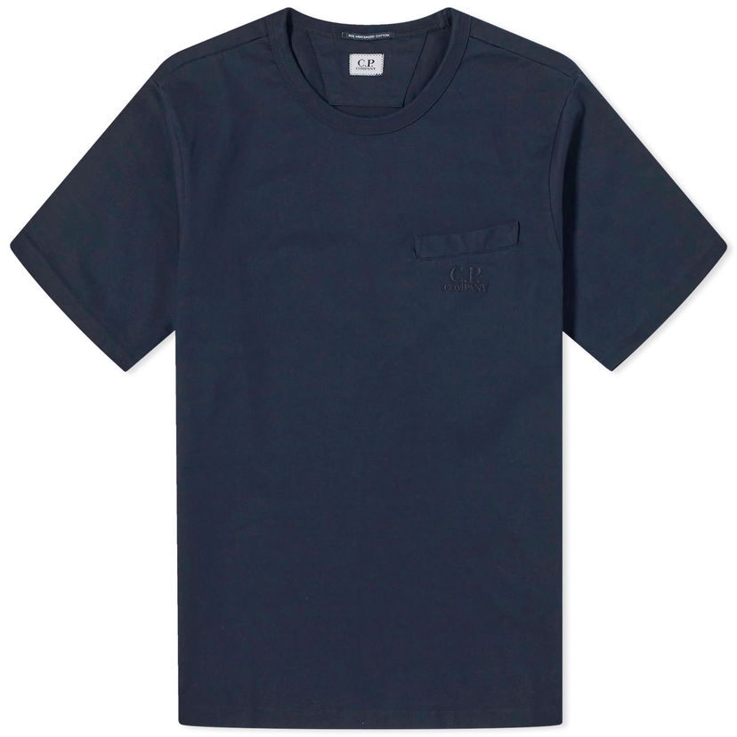 T-shirt C.P. Company 30/2 Mercerized Jersey Twisted Pocket T-Shirt Mørkeblå | CMTS123A-006203W-888
