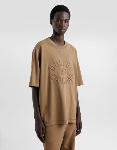 T-shirt Dolce & Gabbana Dolce & Gabbana Cotton T-Shirt with Embossed Logo Brun | G8SJ6ZG7O2QM0672, 3