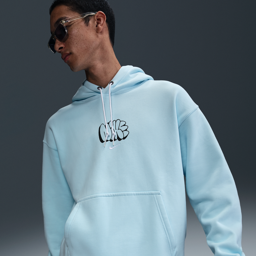 Sweatshirt Nike Solo Swoosh Fleece Hoodie Blå | HQ4181-474