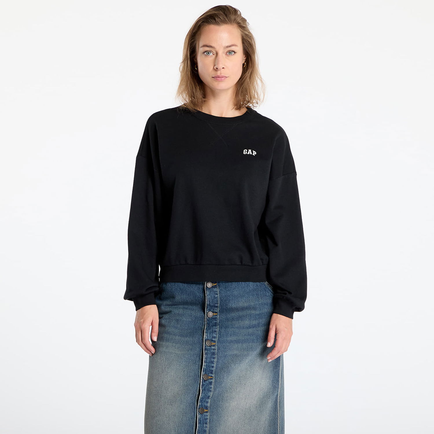 Sweatshirt GAP Mini Logo Hoodie Sort | 476351-03, 0