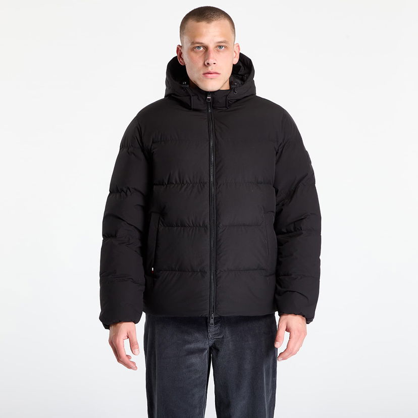 Puffer jakke Tommy Hilfiger Jacket Down Hooded Puffer Jacket Black Sort | MW0MW40616-BDS