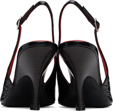 Sneakers og sko Stella McCartney Elsa Pointed Toe Slingback Heels Sort | 810524AP0AU0, 1