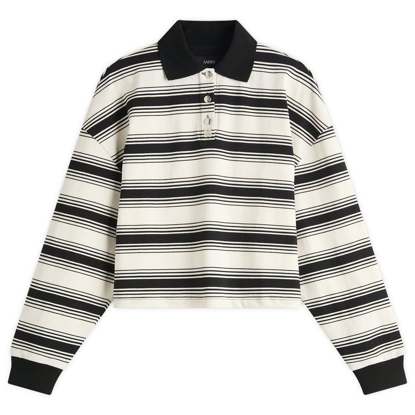 Polo skjorte AMIRI Amiri MA Stripe Oversized Polo Top, Size Large Flerfarvet | AWJYPO1008-188